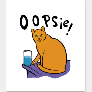 Oopsie, cat mischief. Posters and Art